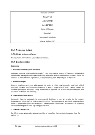 Appendix consultancy report. what companies want | PDF