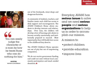 AVANI Brochure for CSR (corporate social responsibility)