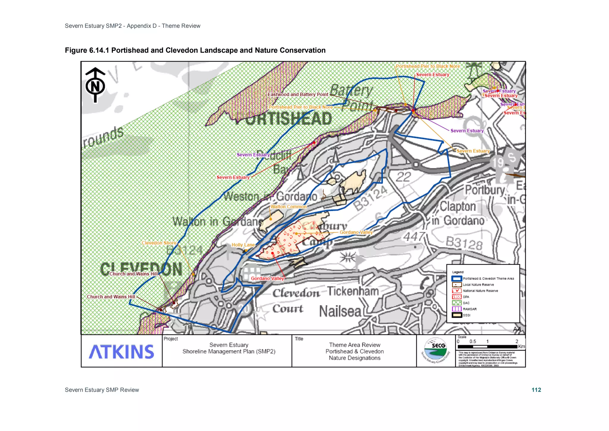 Severn Estuary SMP2 - Appendix D - Theme Review
Severn Estuary SMP Review 112
Figure 6.14.1 Portishead and Clevedon Landscape and Nature Conservation
 
