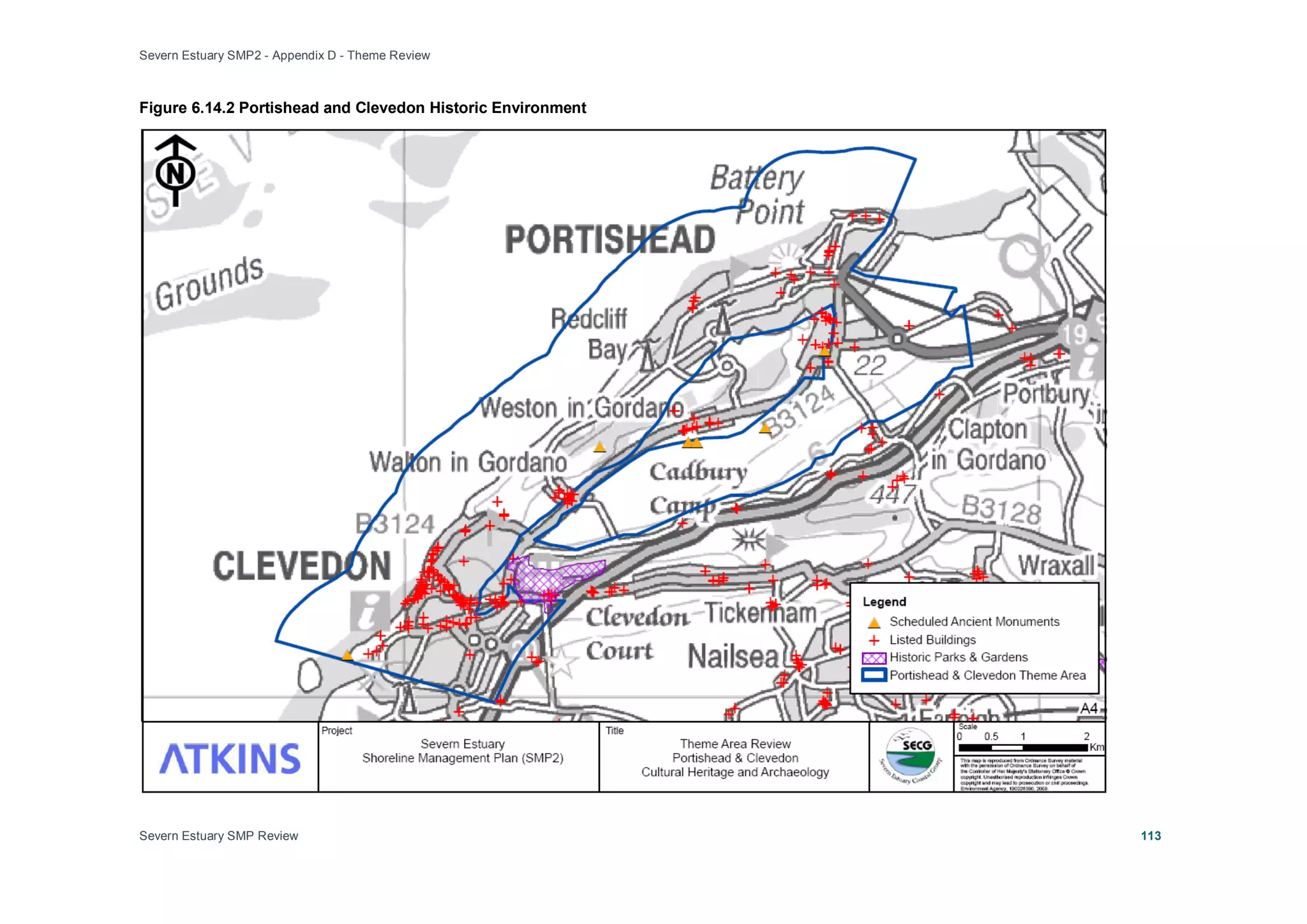 Severn Estuary SMP2 - Appendix D - Theme Review
Severn Estuary SMP Review 113
Figure 6.14.2 Portishead and Clevedon Historic Environment
 