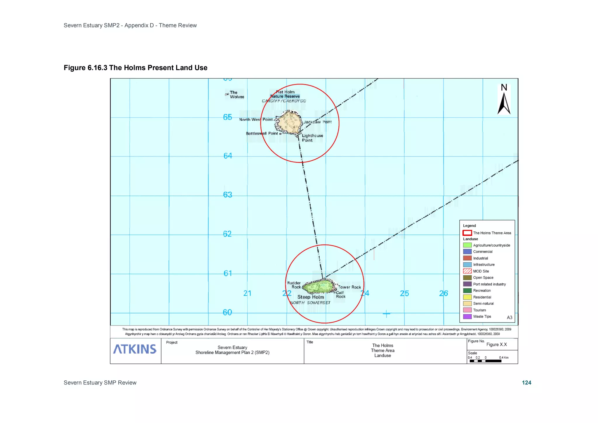 Severn Estuary SMP2 - Appendix D - Theme Review
Severn Estuary SMP Review 124
Figure 6.16.3 The Holms Present Land Use
 