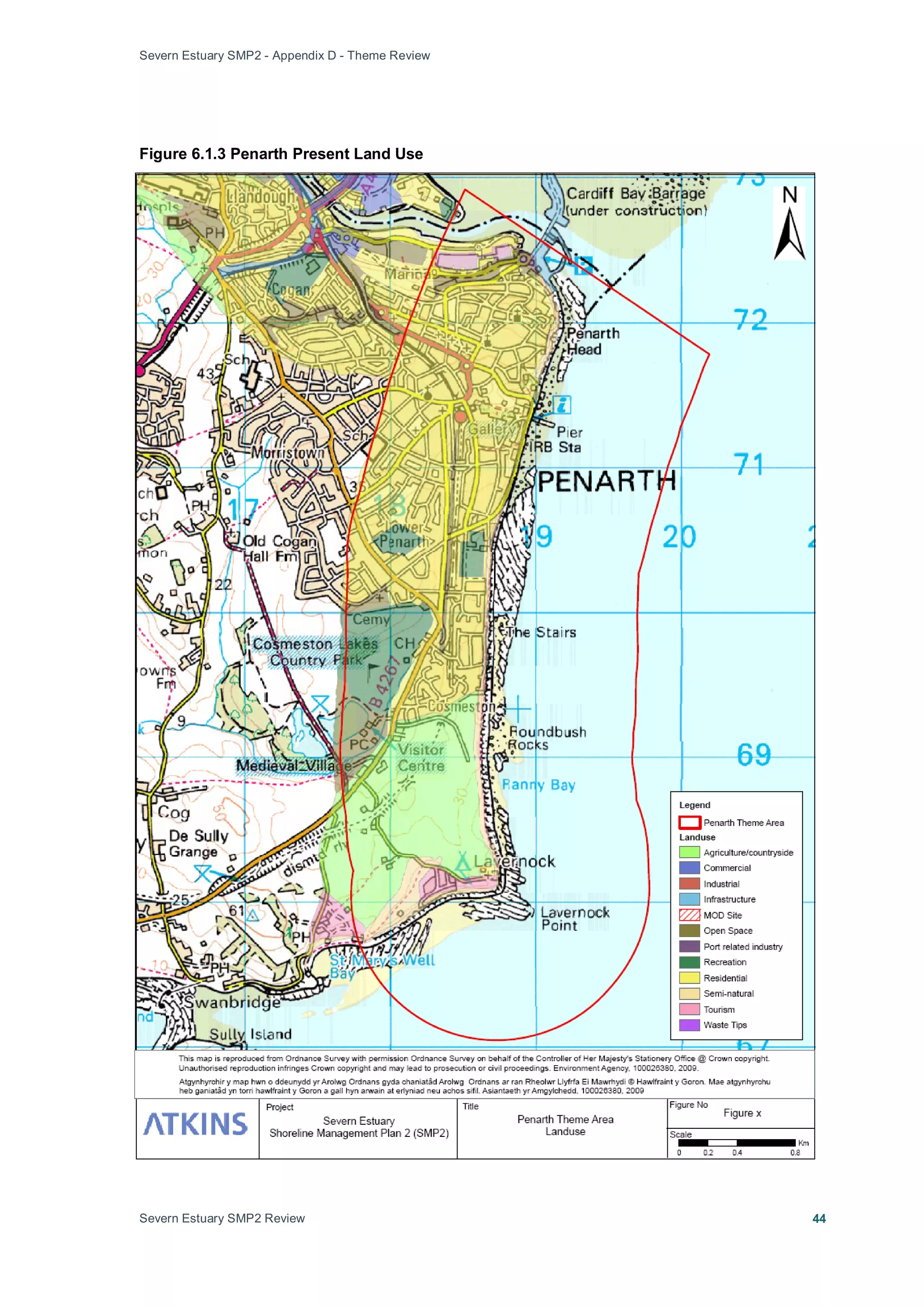 Severn Estuary SMP2 - Appendix D - Theme Review
Severn Estuary SMP2 Review 44
Figure 6.1.3 Penarth Present Land Use
 