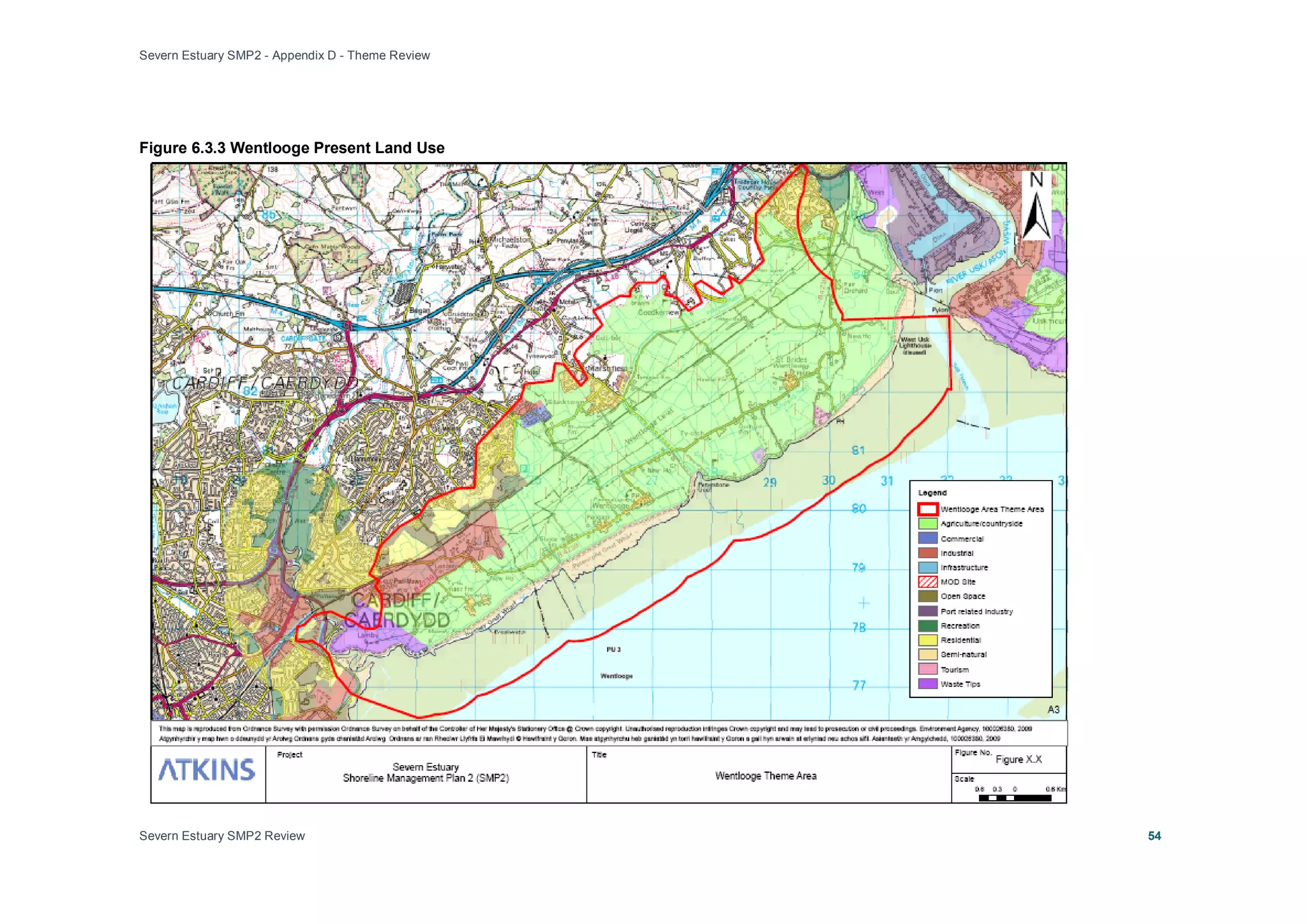 Severn Estuary SMP2 - Appendix D - Theme Review
Severn Estuary SMP2 Review 54
Figure 6.3.3 Wentlooge Present Land Use
 
