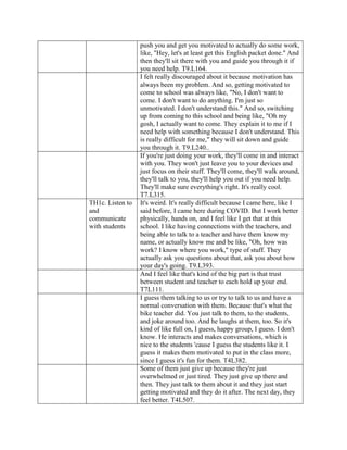 Interview Code Book Appendix J Tami Turner | PDF