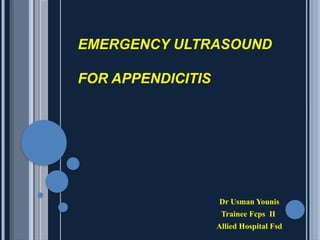 Appendix ultrasound for diagnostic purposes | PPTX
