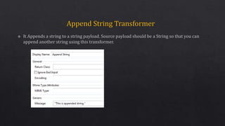 Append string transformer - Mule | PPSX