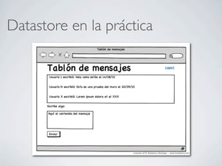 Datastore en la práctica
 