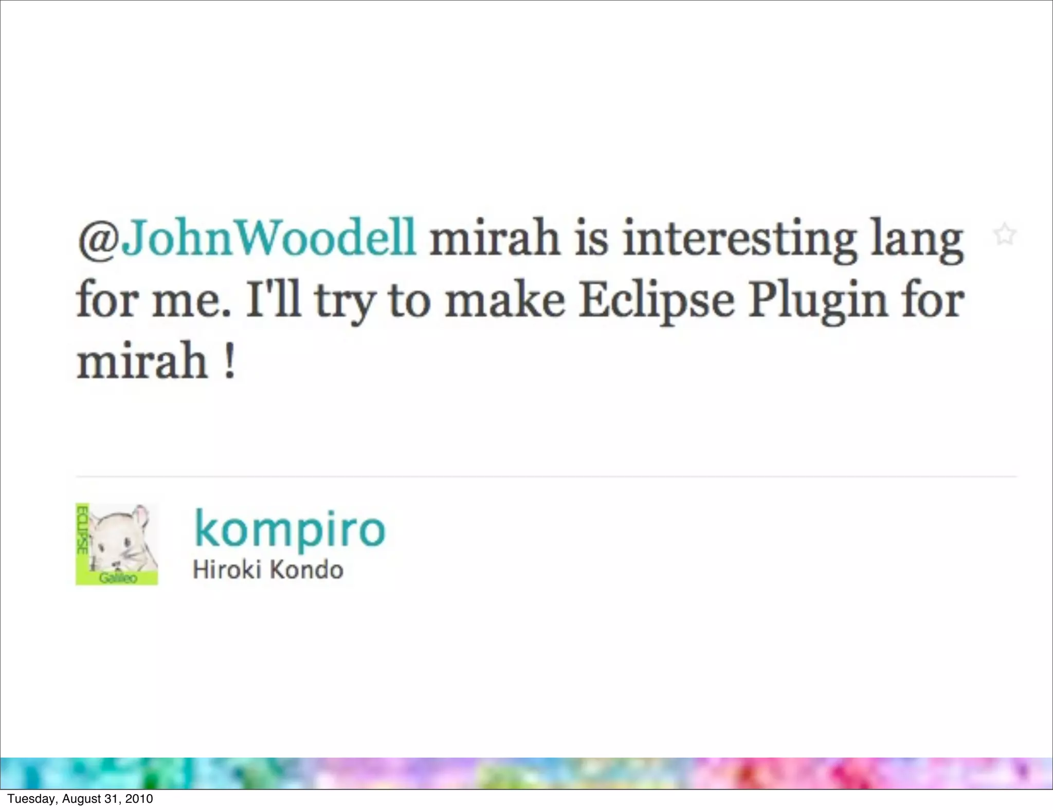 Tuesday, August 31, 2010
 