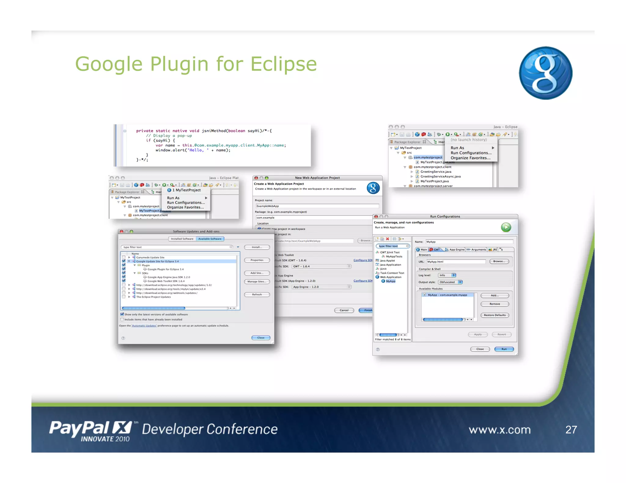 Google Plugin for Eclipse
27
 
