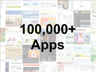 By the numbers


100,000+
  Apps
 