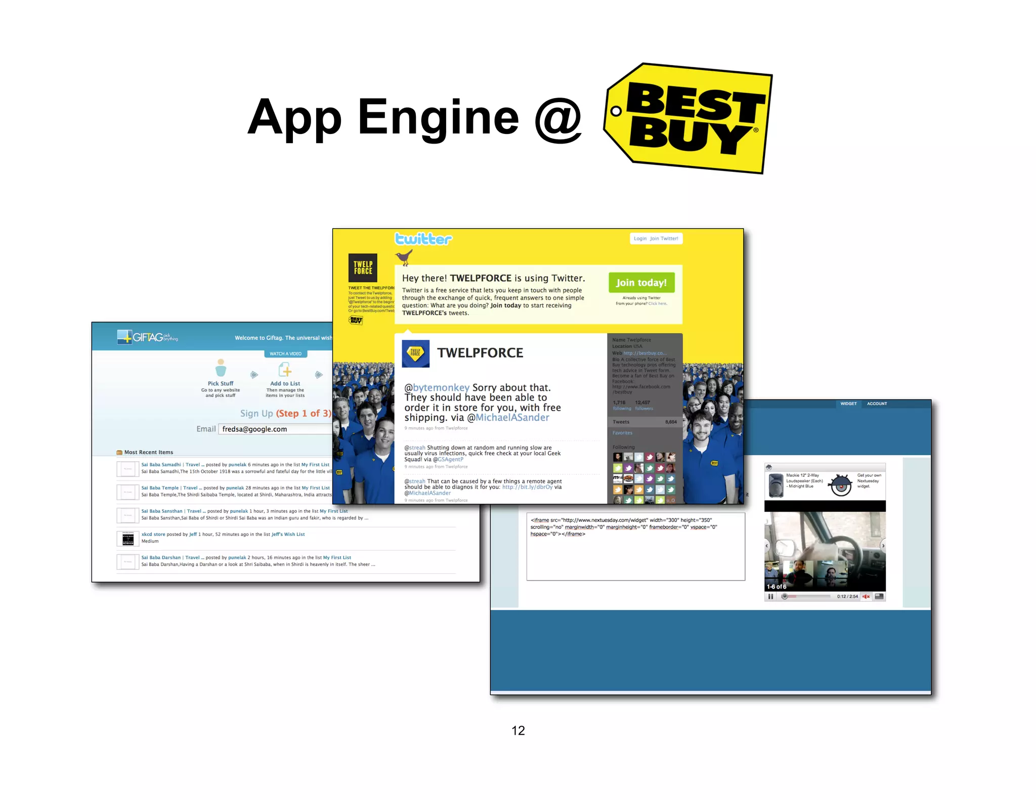 App Engine @




         12
 