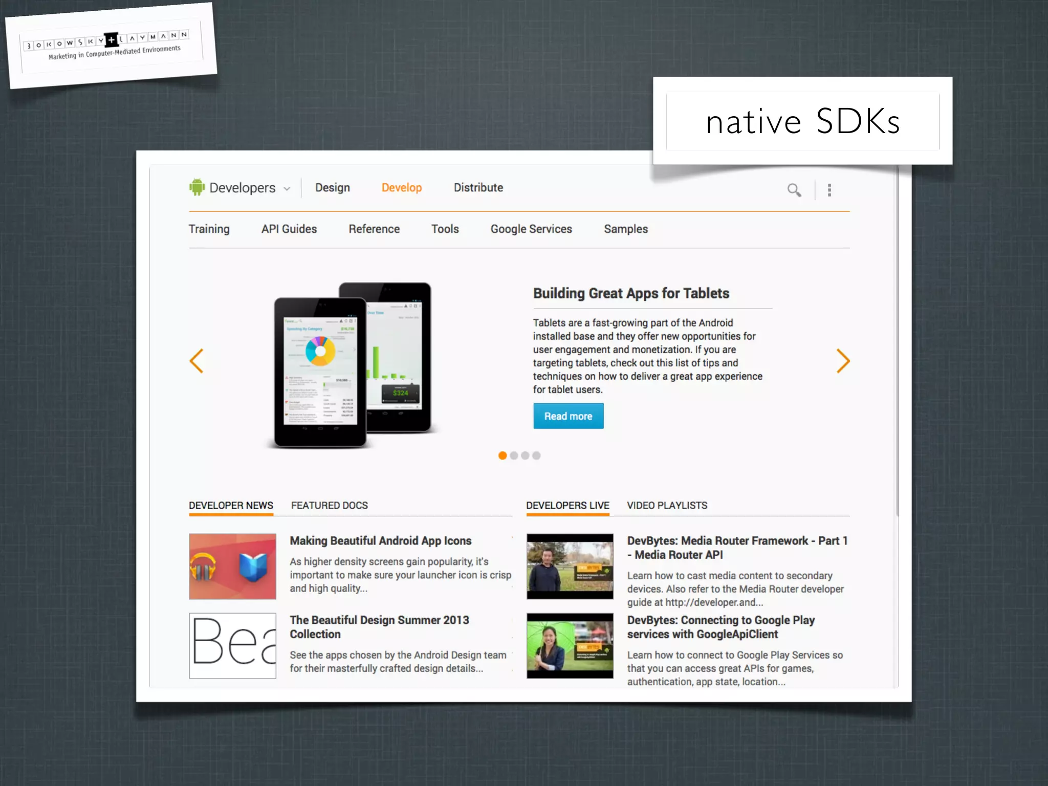 native SDKs
 