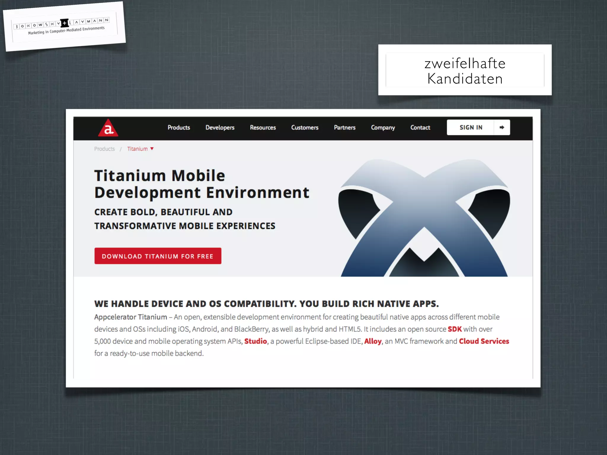 zweifelhafte
Kandidaten
 