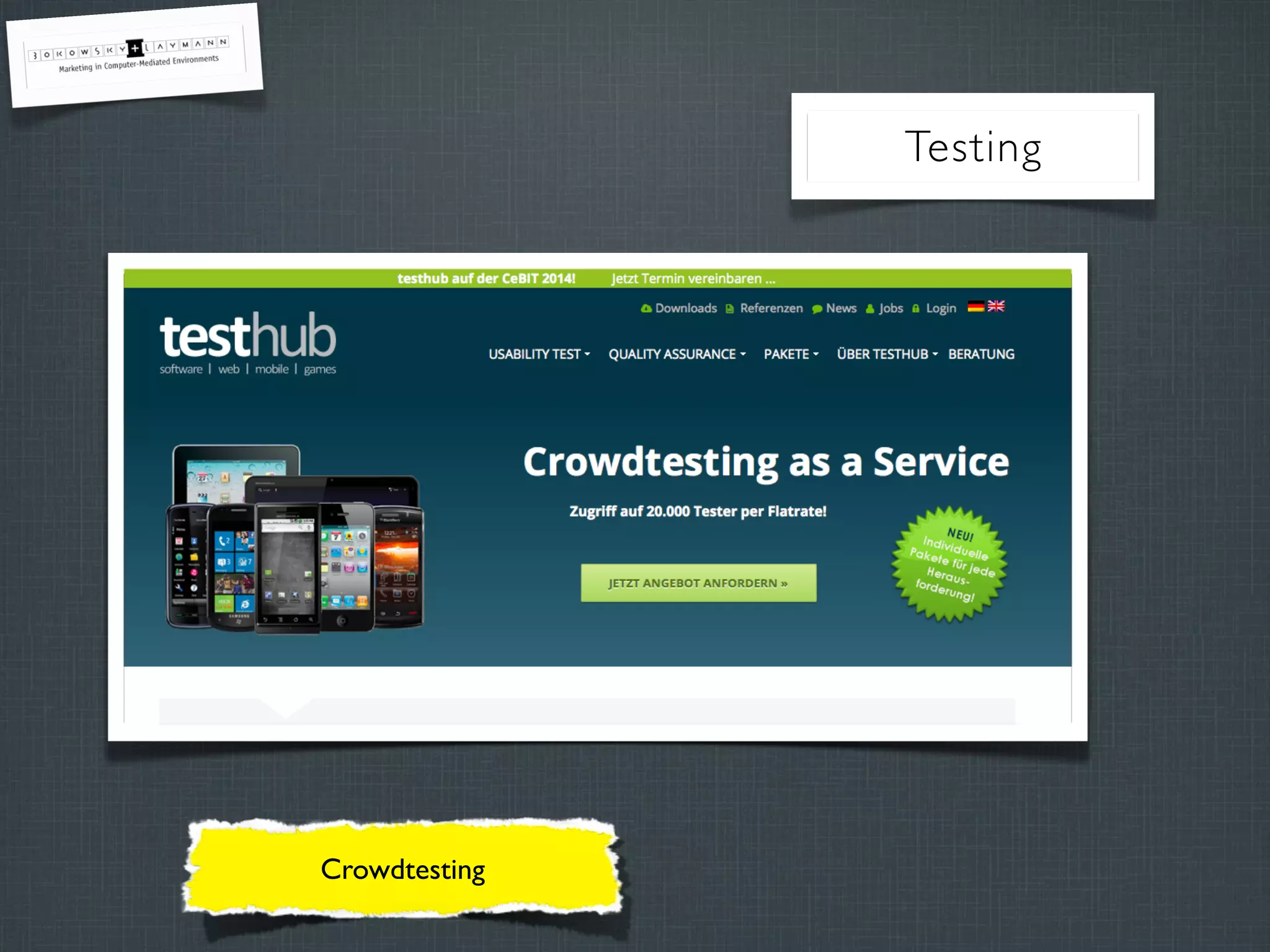 Crowdtesting
Testing
 