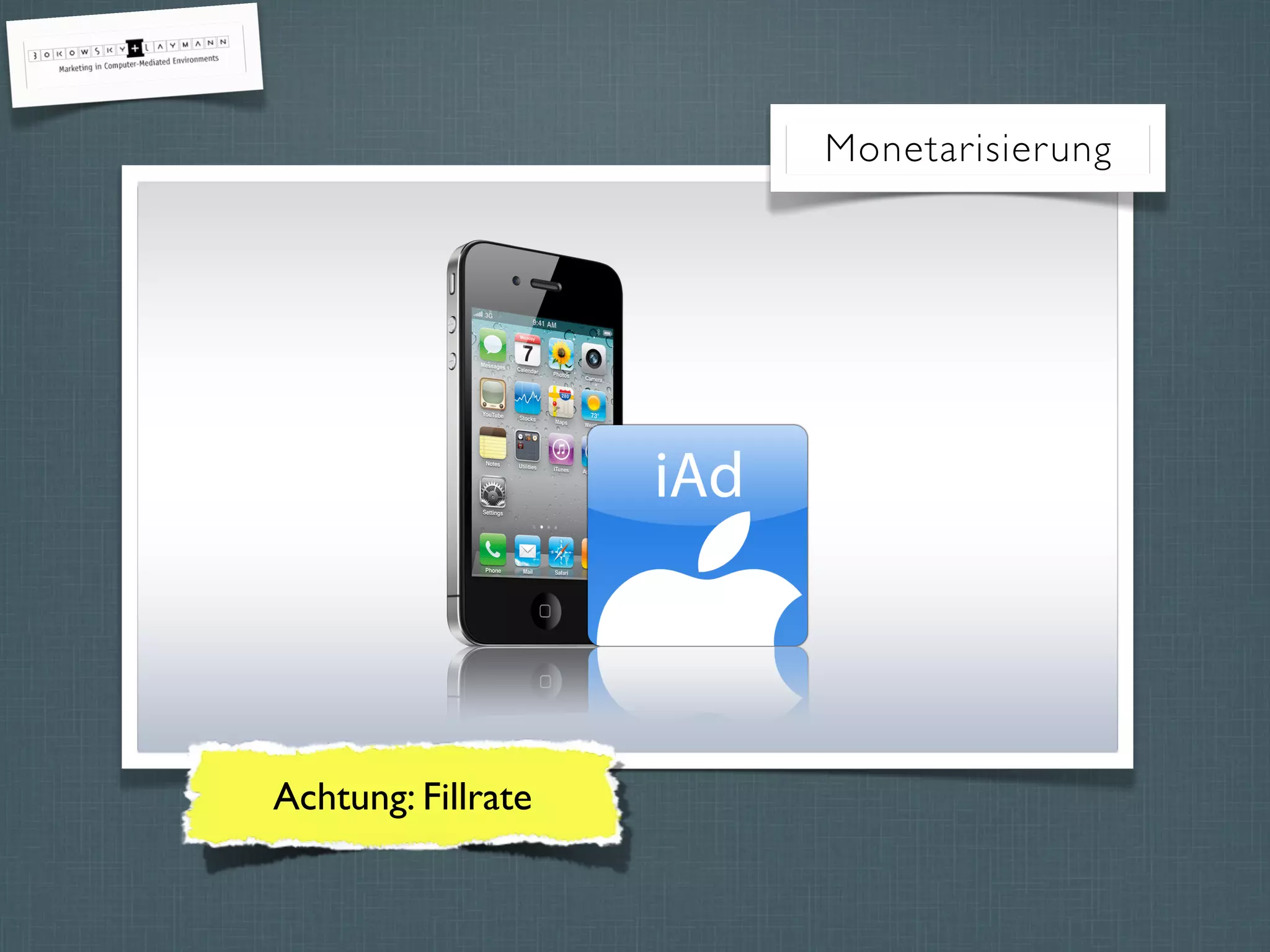 Monetarisierung
Achtung: Fillrate
 