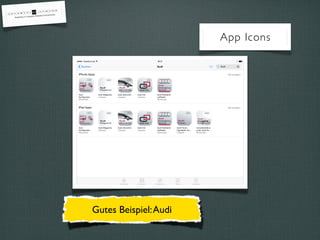 Schlechtes Beispiel: DaimlerGutes Beispiel:Audi
App Icons
 
