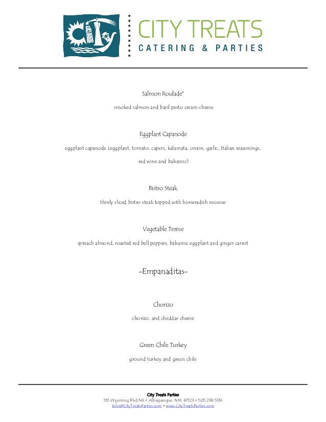Appetizer Menu