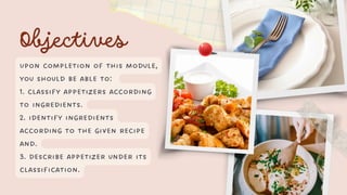 APPETIZERS PPT NC II COOKERY FOR SHS DEP | PDF