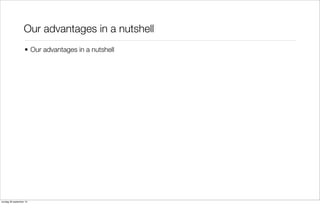 Our advantages in a nutshell
• Our advantages in a nutshell

zondag 29 september 13

 