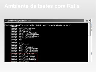 Ambiente de testes com Rails
 