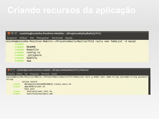 Criando recursos da aplicação
 