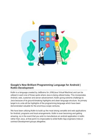 Kotlin Apps Development Kotlin Developers in India For Hire | PDF