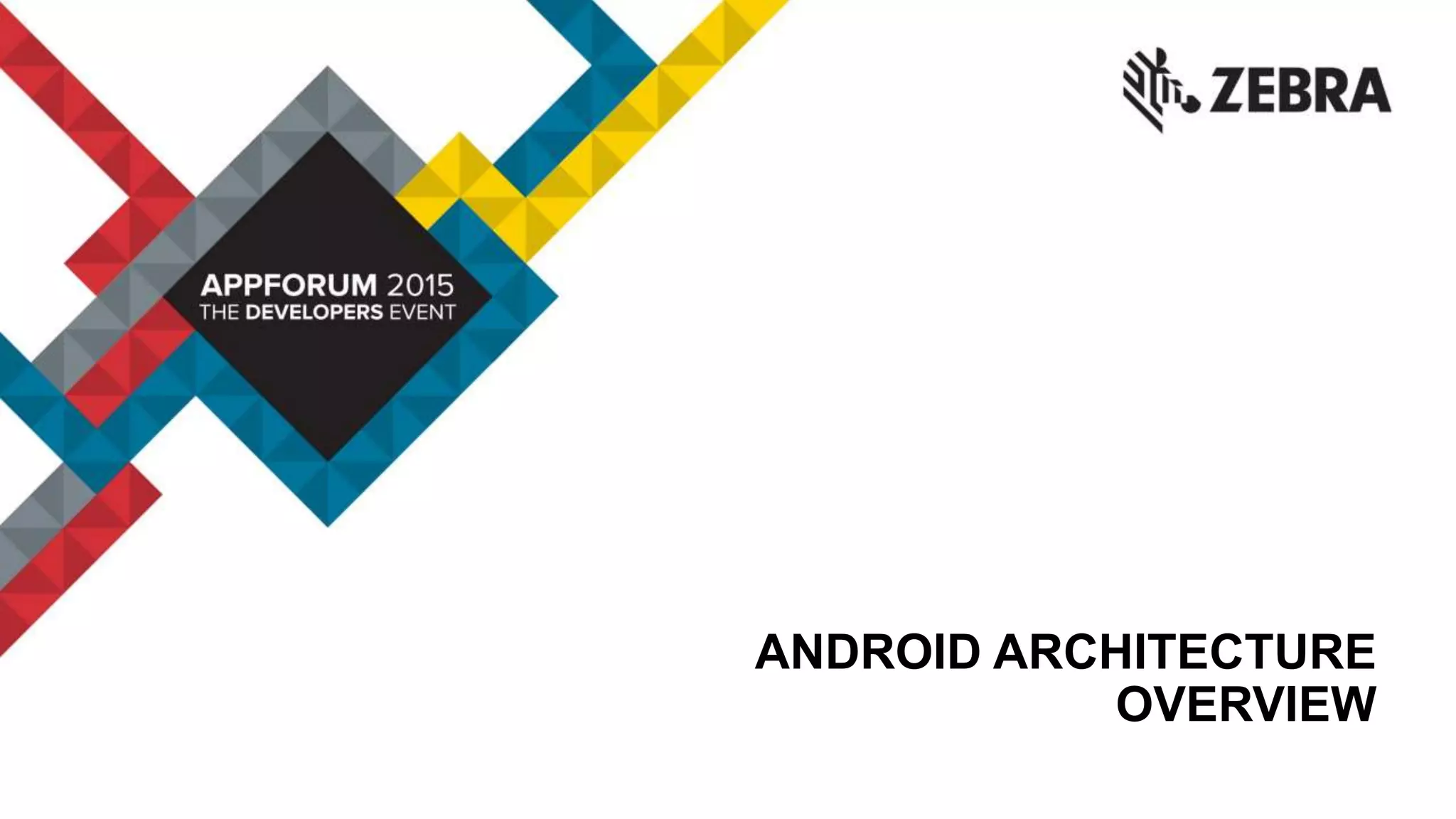 ANDROID ARCHITECTURE
OVERVIEW
 