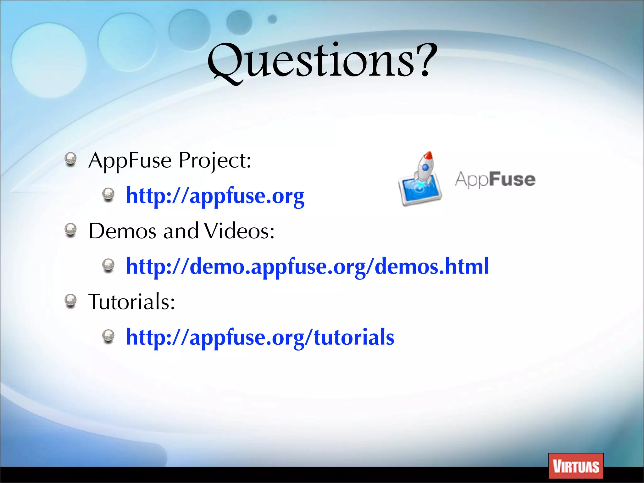 Seven Simple Reasons to Use AppFuse