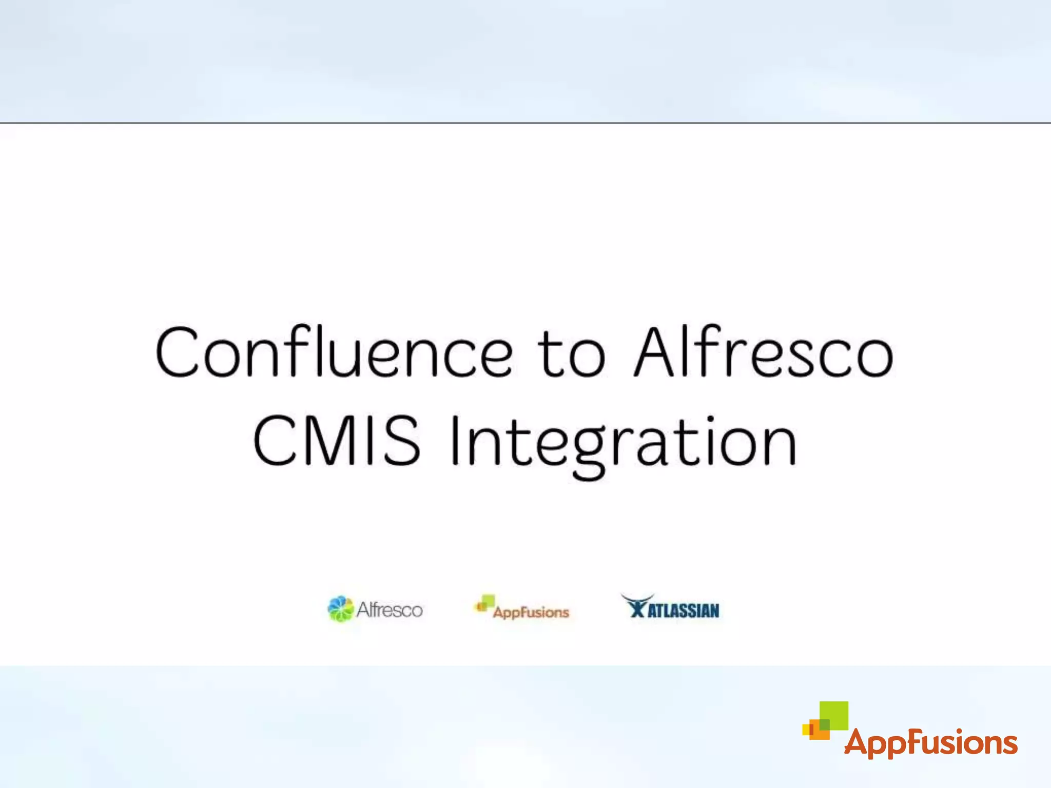 AppFusions at a glance... (Atlassian Summit 2011)