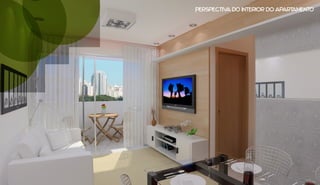 Perspectiva do interior do apartamento
 