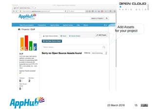 23 March 2016 15
Add Assets
for your project
 