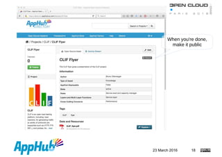 23 March 2016 18
When you're done,
make it public
 