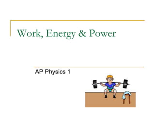 Work, Energy & Power
AP Physics 1
 