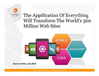 © 2013 AirTight Networks, Inc. Proprietary and Confidential.
Source: Forbes, July 2012
 