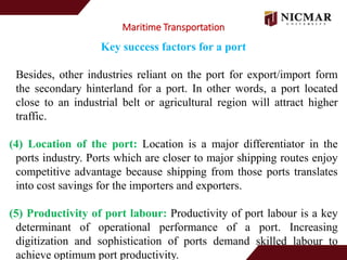 Port characteristic and their elements , port capacity and types of ...