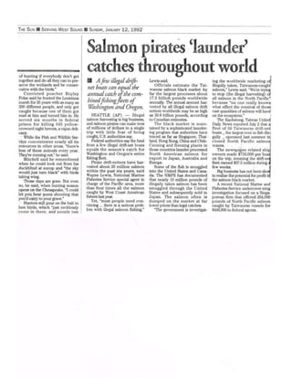 (AP) Salmon pirates 'launder' catches throughout world (Bremerton Sun)