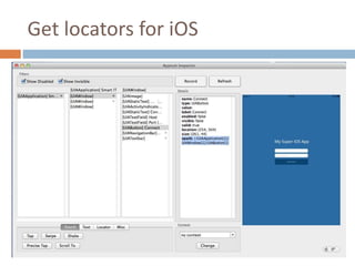Get locators for iOS
 