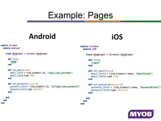 Example: Pages
Android iOS
 