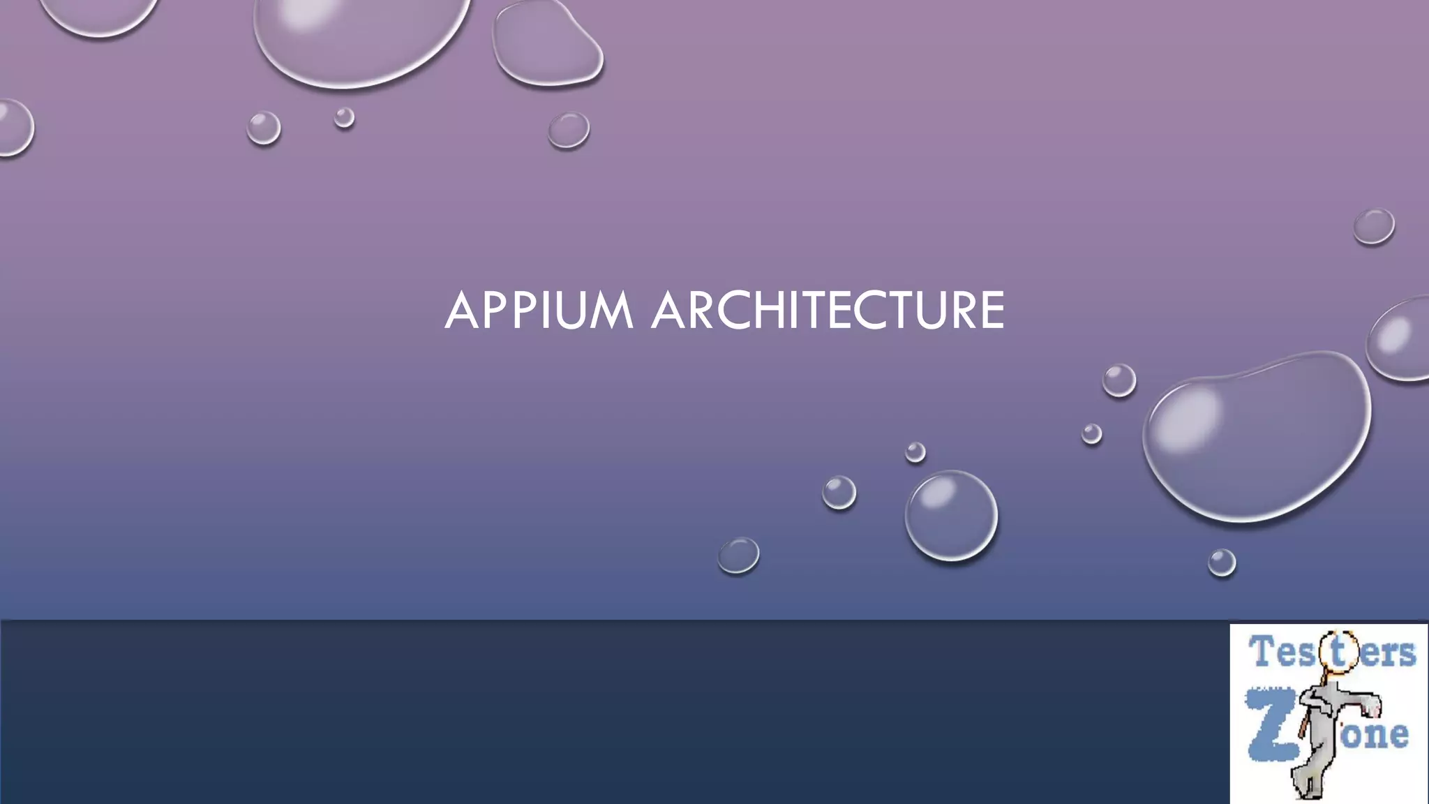 APPIUM ARCHITECTURE
 