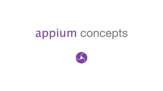 appium concepts
 