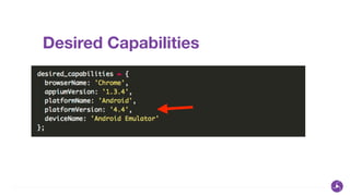Desired Capabilities
 