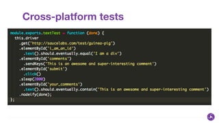 Cross-platform tests
 