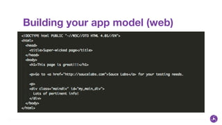 Building your app model (web)
 