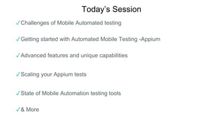 Mobile Automation with Appium | PPTX