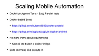 Mobile Automation with Appium | PPTX