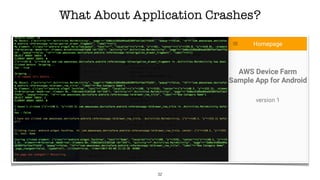 What About Application Crashes?
32
 