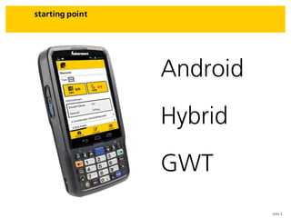 Seite 2
Android
Hybrid
GWT
starting point
 
