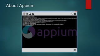 About Appium
 