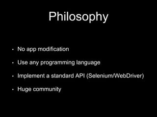 Appium - test automation for mobile apps | PPTX