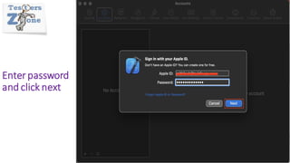 Enter password
and click next
 